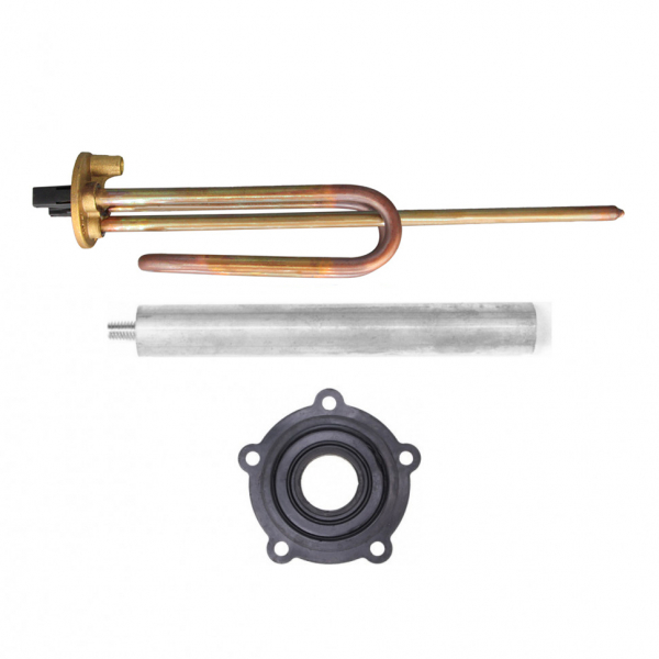 Комплект ТЭН 1,2кВт (1200Вт) RCF для водонагревателя Ariston + прокладка + анод, 184279K4