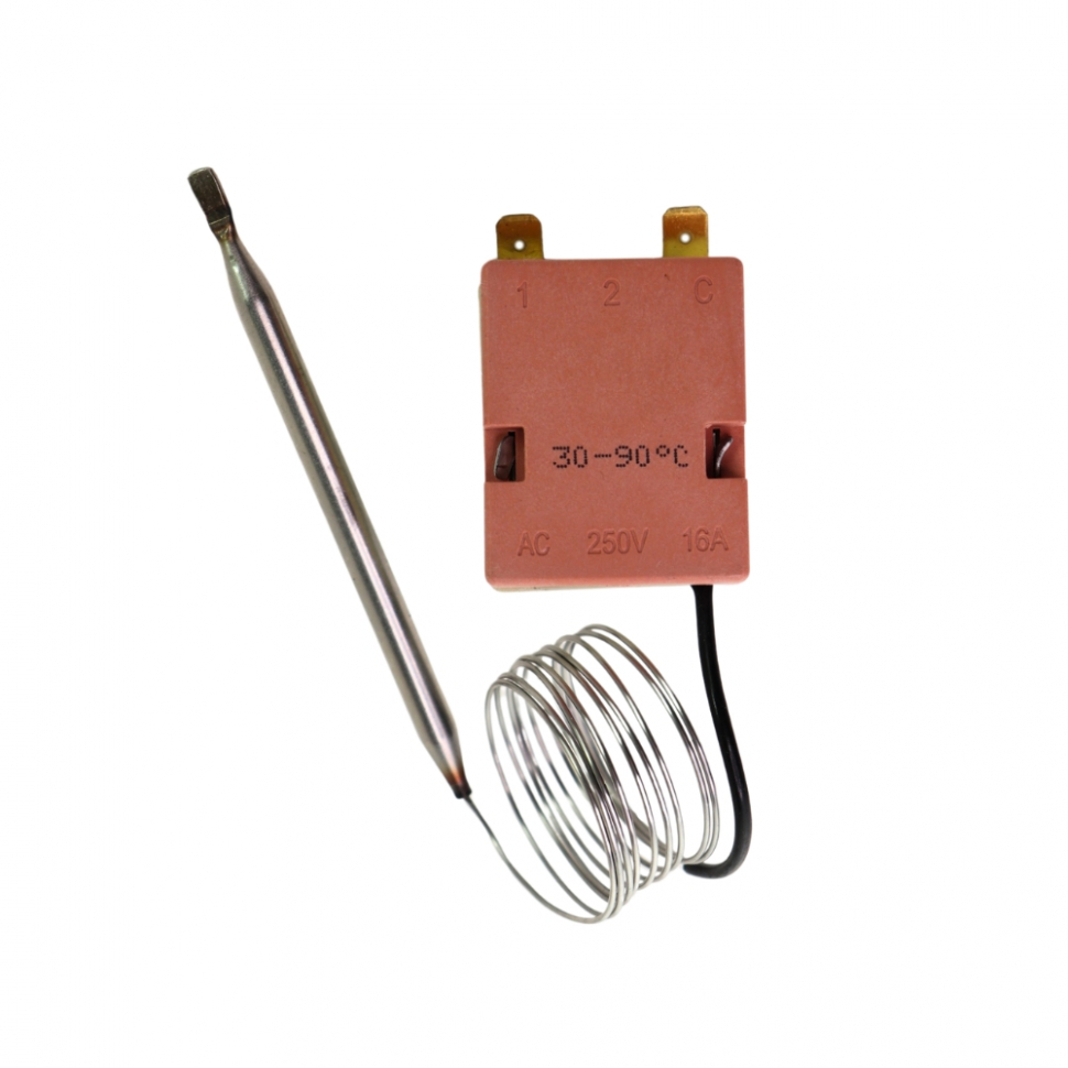 Набор 2 шт Капиллярный термостат с ручкой 30-90°C, для Ariston, Electrolux, KM100342 Набор 2 шт Капиллярный термостат с ручкой 30-90°C, для Ariston, Electrolux, KM100342