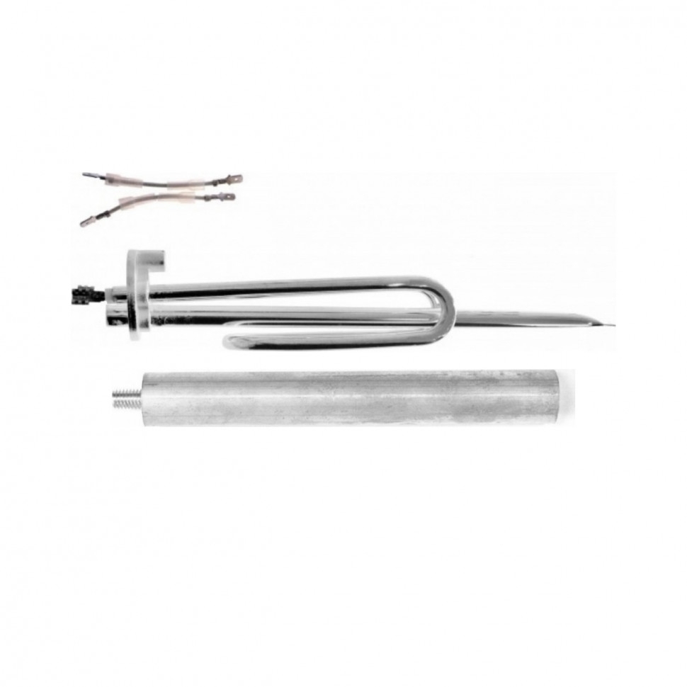 Комплект ТЭН 1,5кВт (1500Вт) RCA для водонагревателя Ariston, под анод М6, трубка под термостат D10мм + анод, 20025G10K1