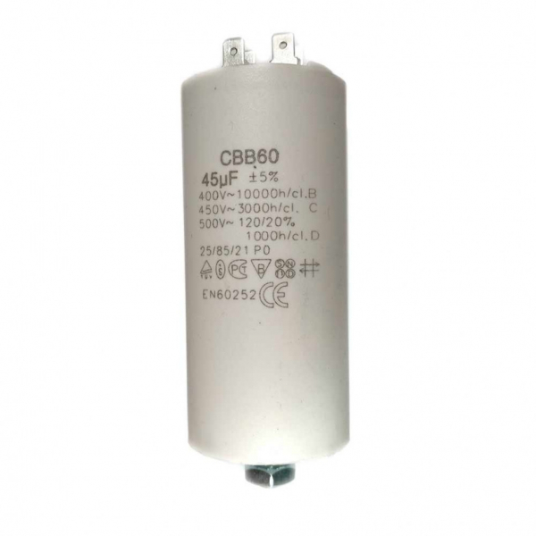 Конденсатор для LG, Samsung, Ariston, СВВ60 45мкФ, 450V, х60450