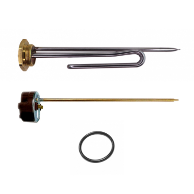 ТЭН 2кВт (2000Вт) RCT, резьбовой 42мм для Ariston, De Luxe, Real, Thermex, под анод М6 + термостат + прокладка, P40320