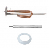 Комплект ТЭН 1кВт (1000Вт) RF для водонагревателя Redber, Timberk + прокладка + анод, 30011K
